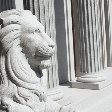 Lions in front of a Mausoleum